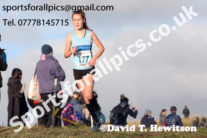 Girls under-13s North Eastern Cross Country, 2018 Northern Cross Country Champs., Wrekenton, Gateshead. Photo:  David T. Hewitson/Sports for All Pics